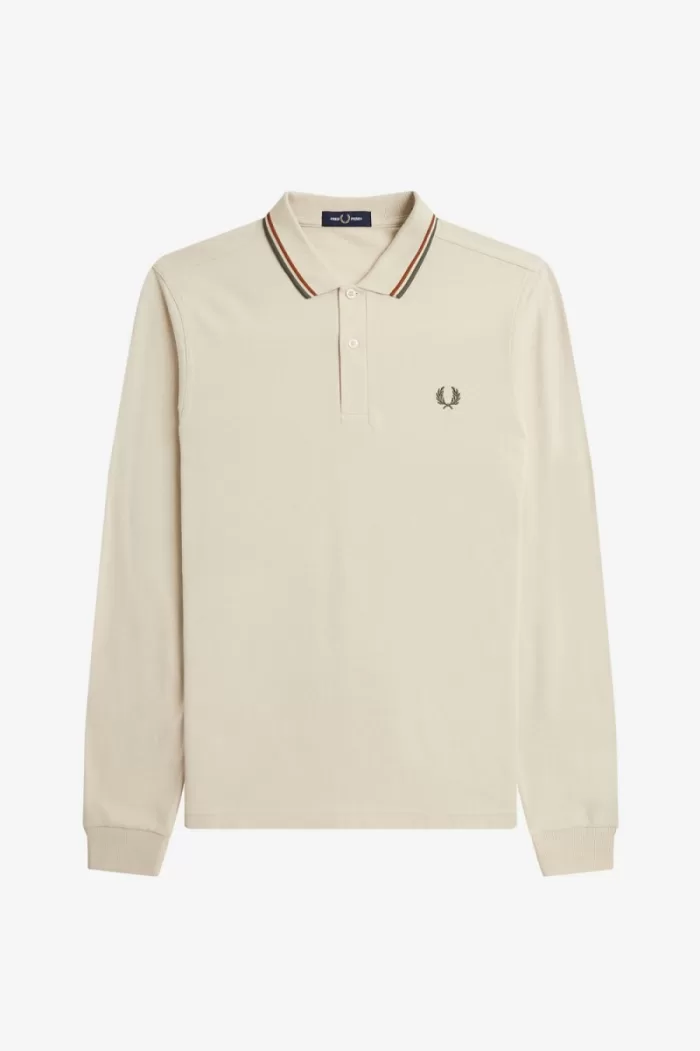 Fred Perry M3636 Men’s Shirt Oatmeal Brown Field Green LYENF5428