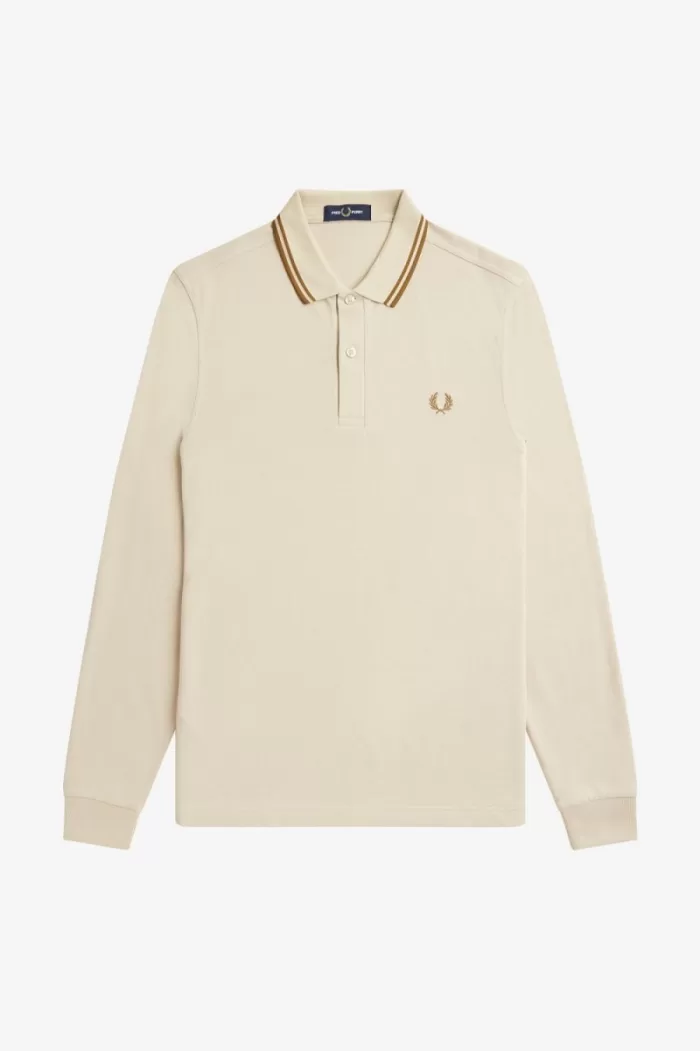 Fred Perry M3636 Men’s Shirt Oatmeal Dark Coffee Dark Coffee ULHMI1695