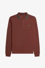 Fred Perry M3636 Men’s Shirt Whisky Brown Deep Mint Deep Mint TBSWE5273