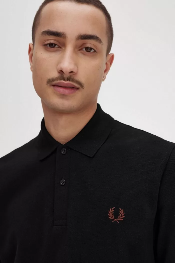 Fred Perry M3 Men’s Shirt Black Whisky Brown TOJDG3027