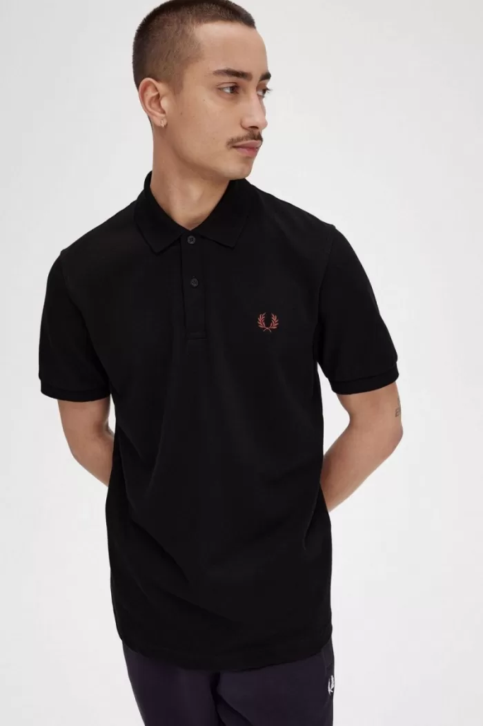 Fred Perry M3 Men’s Shirt Black Whisky Brown TOJDG3027