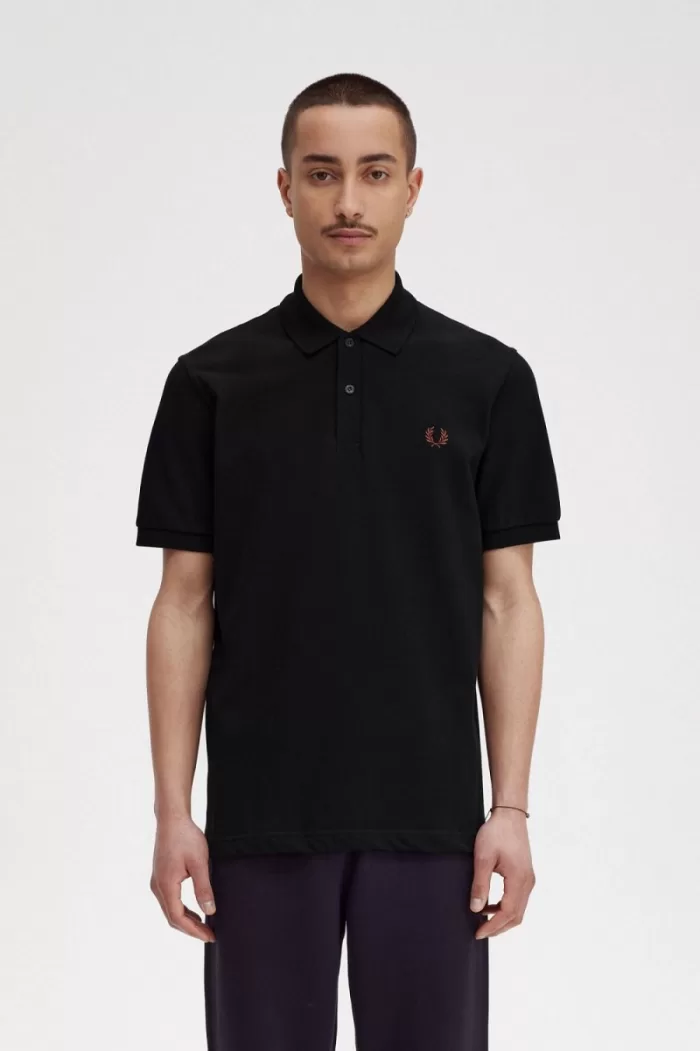 Fred Perry M3 Men’s Shirt Black Whisky Brown TOJDG3027