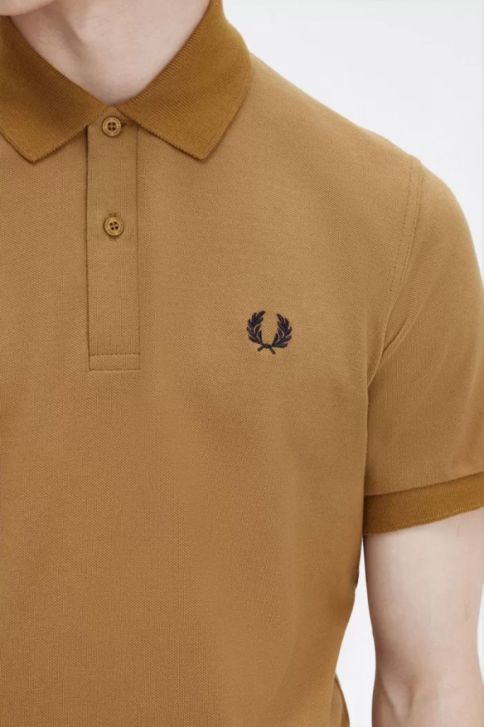 Fred Perry M3 Men’s Shirt Dark Coffee Navy YUIHW8163