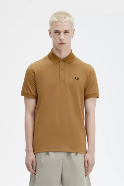 Fred Perry M3 Men’s Shirt Dark Coffee Navy YUIHW8163