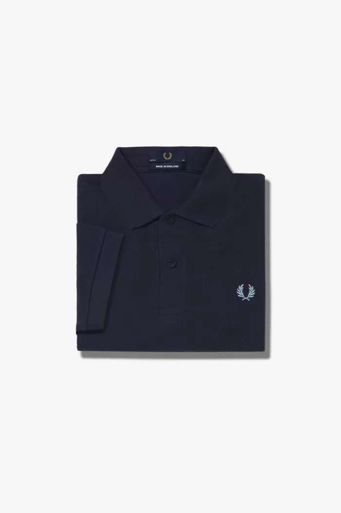 Fred Perry M3 Men’s Shirt Navy Aqua ZBVHQ2435