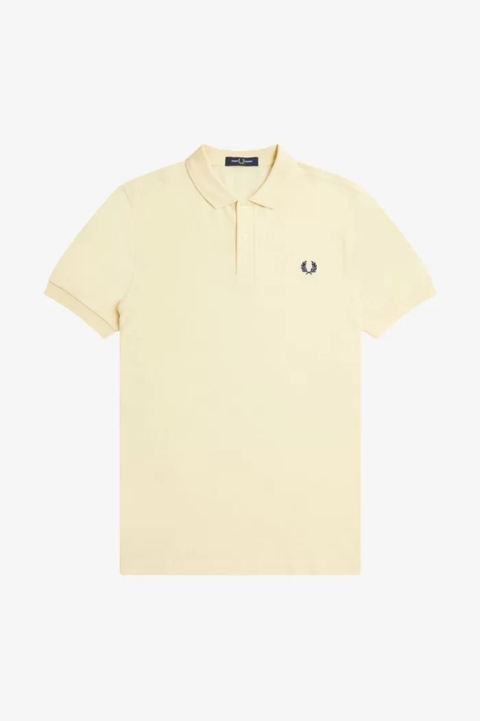 Fred Perry M6000 Men’s Shirt Aqua Cream French Navy ASRHL7105