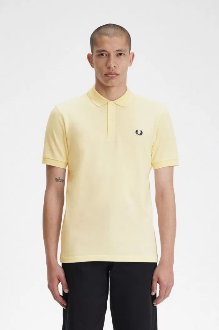 Fred Perry M6000 Men’s Shirt Aqua Cream French Navy ASRHL7105