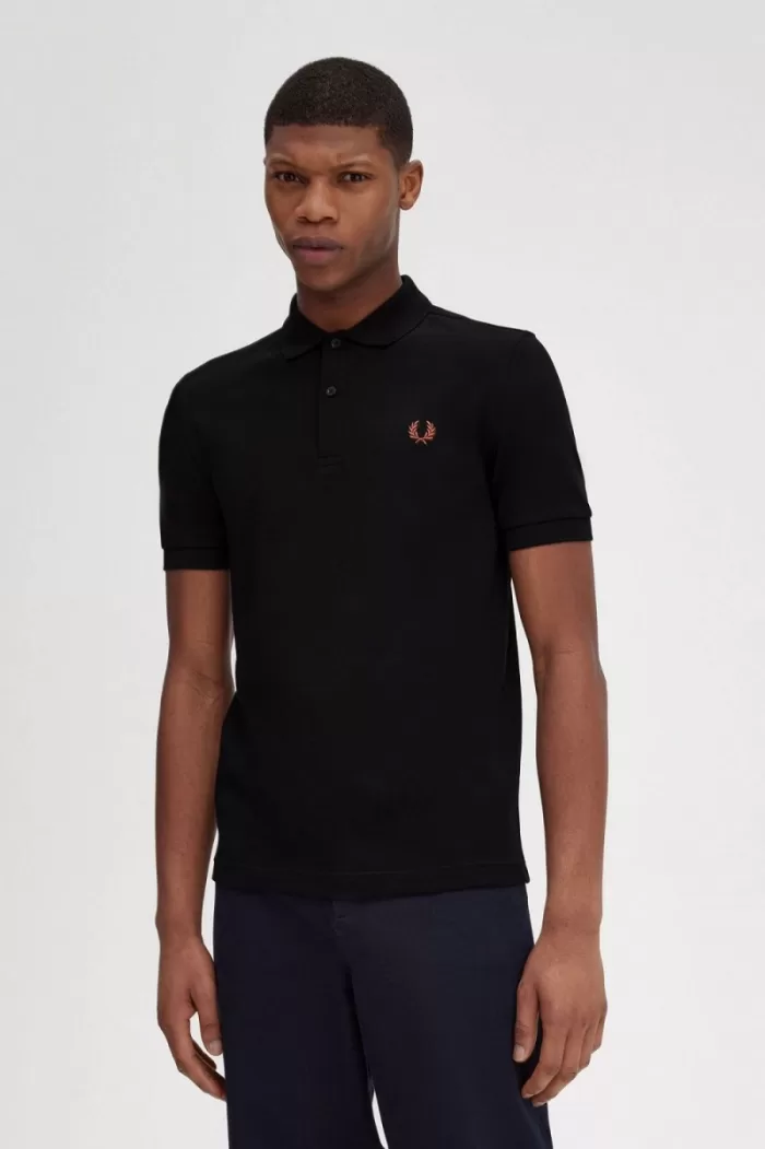 Fred Perry M6000 Men’s Shirt Black Whisky Brown HBTGJ6520