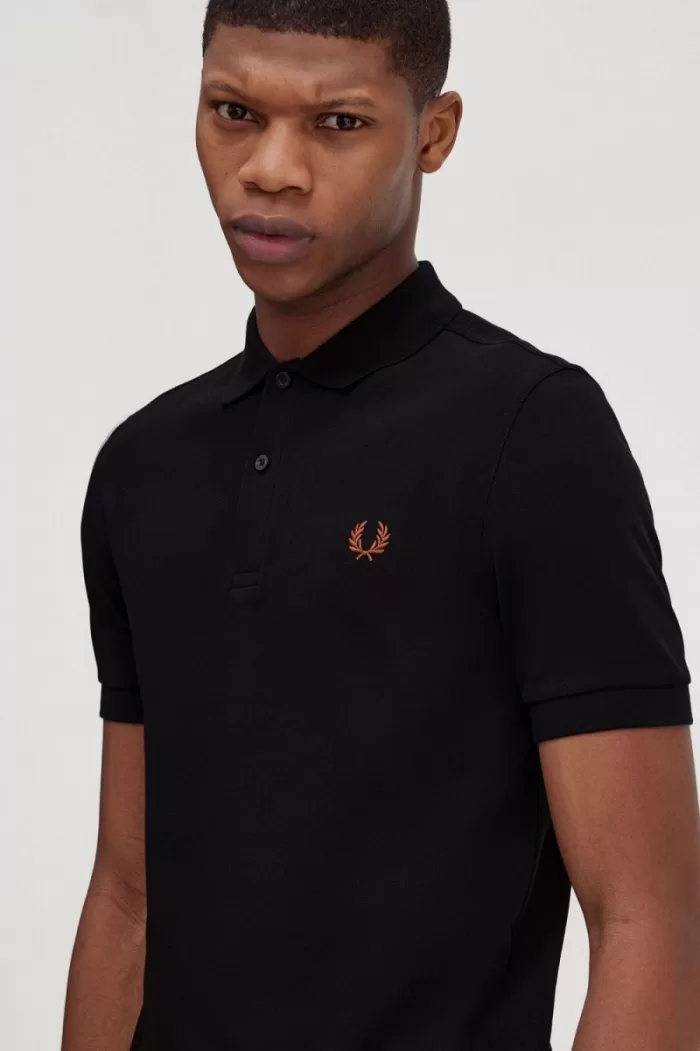 Fred Perry M6000 Men’s Shirt Black Whisky Brown HBTGJ6520