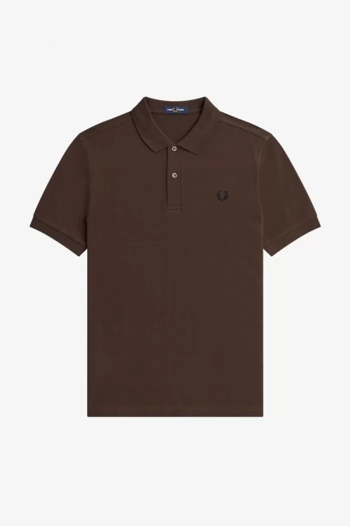 Fred Perry M6000 Men’s Shirt Burnt Tobacco Black AXCJV7965