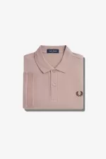 Fred Perry M6000 Men’s Shirt Dark Pink Burnt Tobacco WFKYD8431