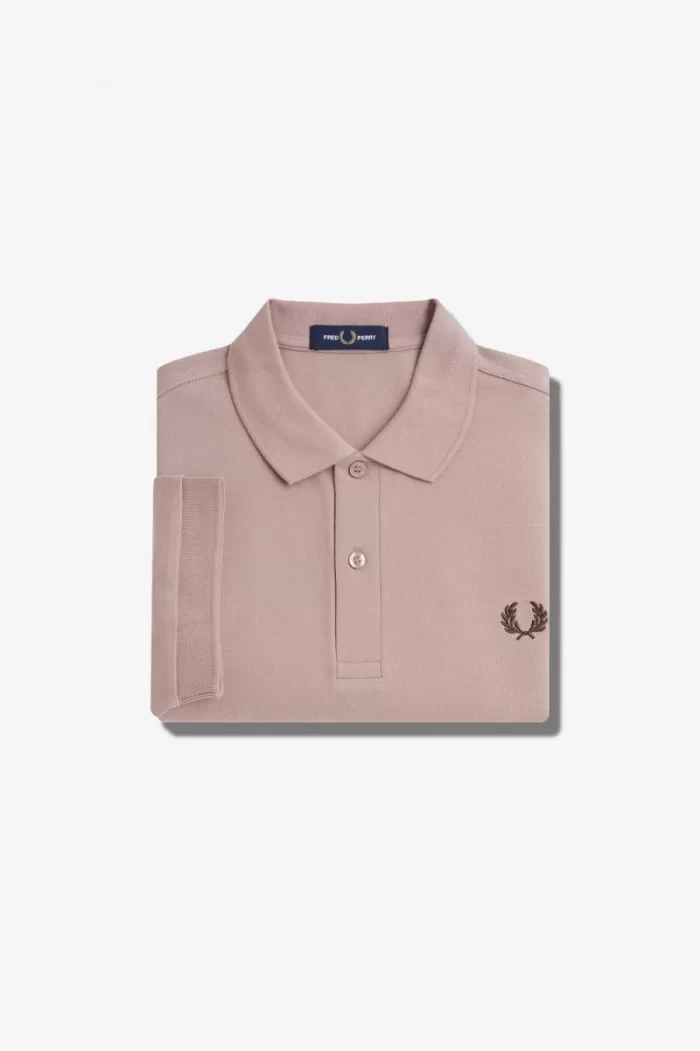 Fred Perry M6000 Men’s Shirt Dark Pink Burnt Tobacco WFKYD8431