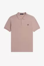 Fred Perry M6000 Men’s Shirt Dark Pink Burnt Tobacco WFKYD8431