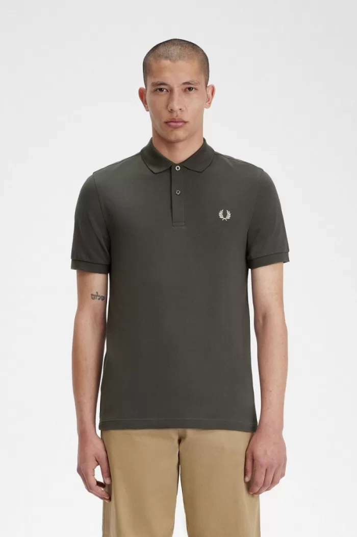 Fred Perry M6000 Men’s Shirt Field Green Oatmeal GTROQ0581