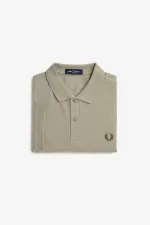 Fred Perry M6000 Men’s Shirt Warm Grey Dark Red NRPUV5041