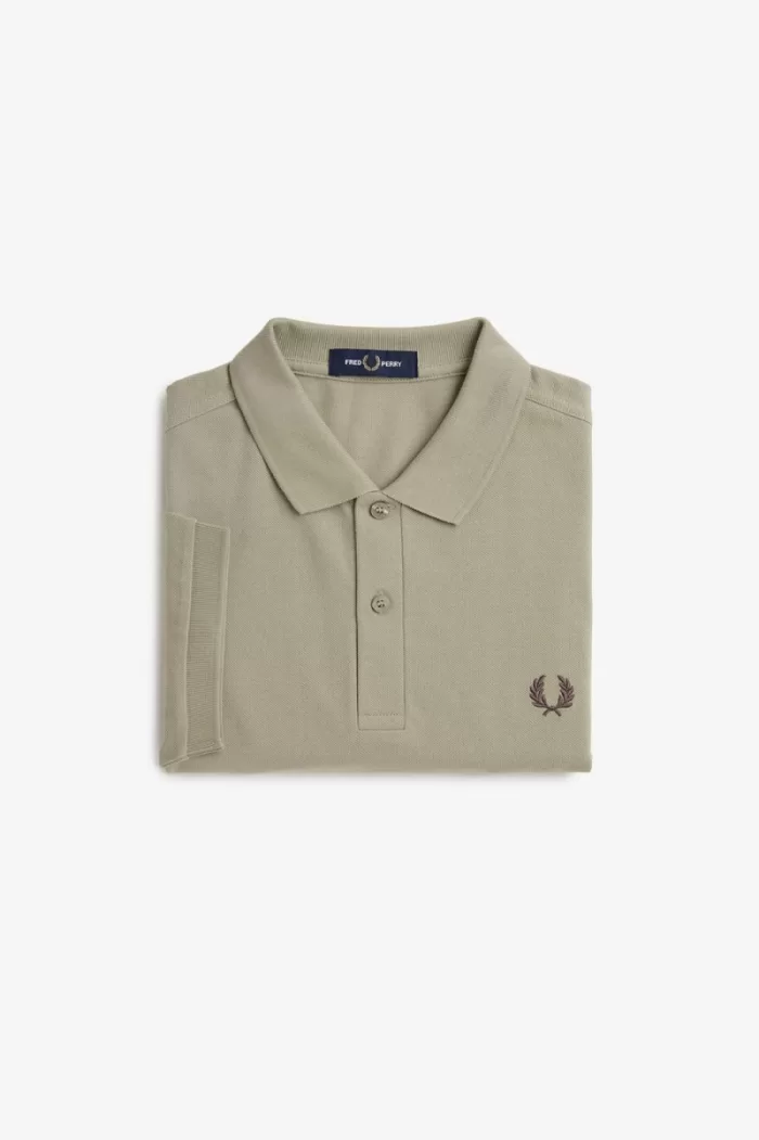 Fred Perry M6000 Men’s Shirt Warm Grey Dark Red NRPUV5041