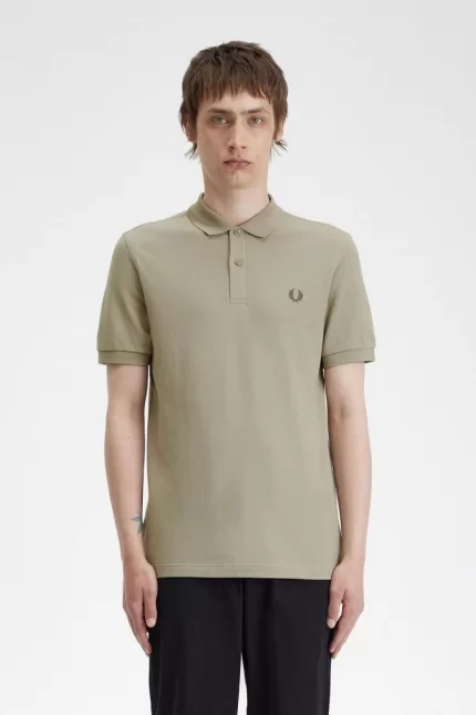 Fred Perry M6000 Men’s Shirt Warm Grey Dark Red NRPUV5041