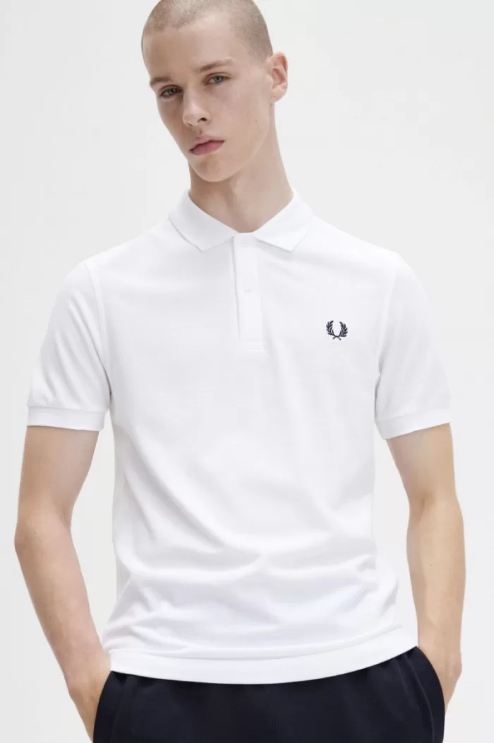 Fred Perry M6000 Men’s Shirt White Navy UICRY1572