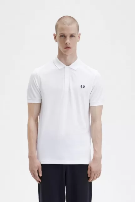 Fred Perry M6000 Men’s Shirt White Navy UICRY1572