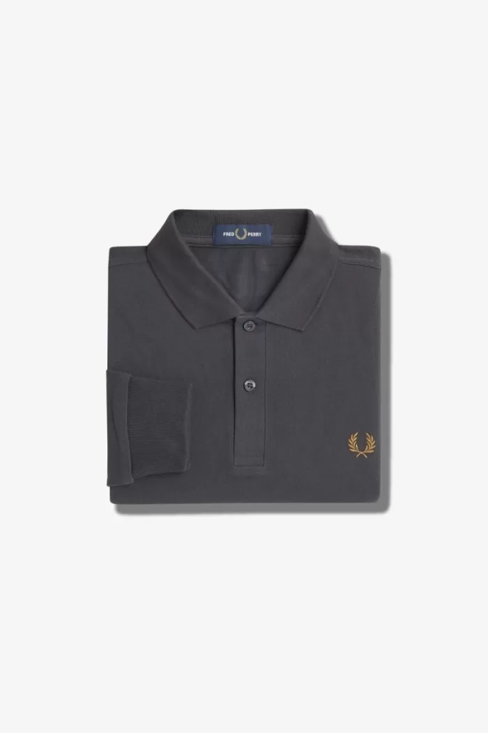 Fred Perry M6006 Men’s Shirt Anchor Grey Dark Coffee GCODA1520