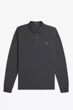 Fred Perry M6006 Men’s Shirt Anchor Grey Dark Coffee GCODA1520