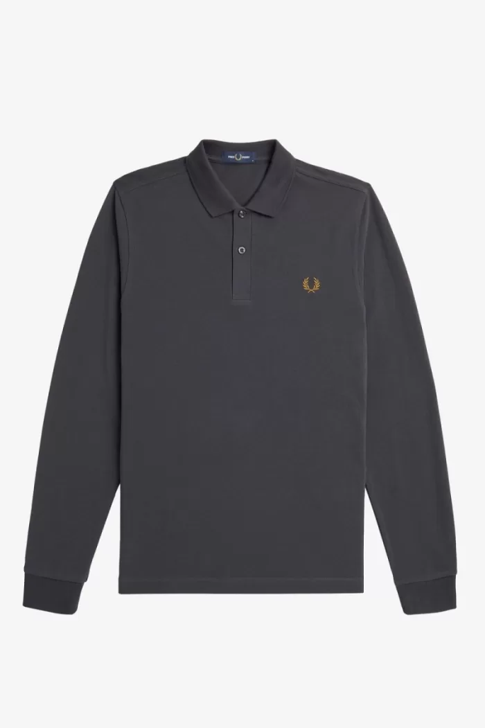 Fred Perry M6006 Men’s Shirt Anchor Grey Dark Coffee GCODA1520