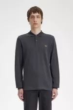 Fred Perry M6006 Men’s Shirt Anchor Grey Dark Coffee GCODA1520