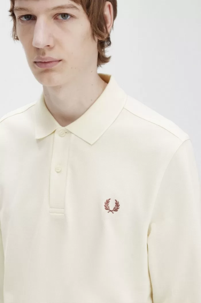 Fred Perry M6006 Men’s Shirt Beige Whisky Brown MWOIX6259