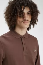 Fred Perry M6006 Men’s Shirt Dark Red Warm Grey KCSHW3187