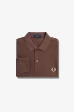 Fred Perry M6006 Men’s Shirt Dark Red Warm Grey KCSHW3187