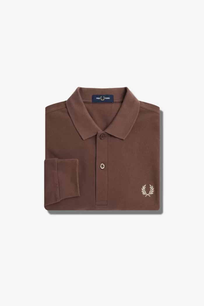 Fred Perry M6006 Men’s Shirt Dark Red Warm Grey KCSHW3187