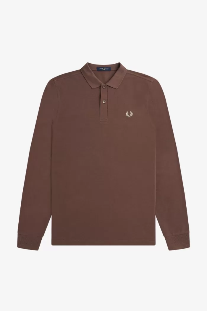 Fred Perry M6006 Men’s Shirt Dark Red Warm Grey KCSHW3187