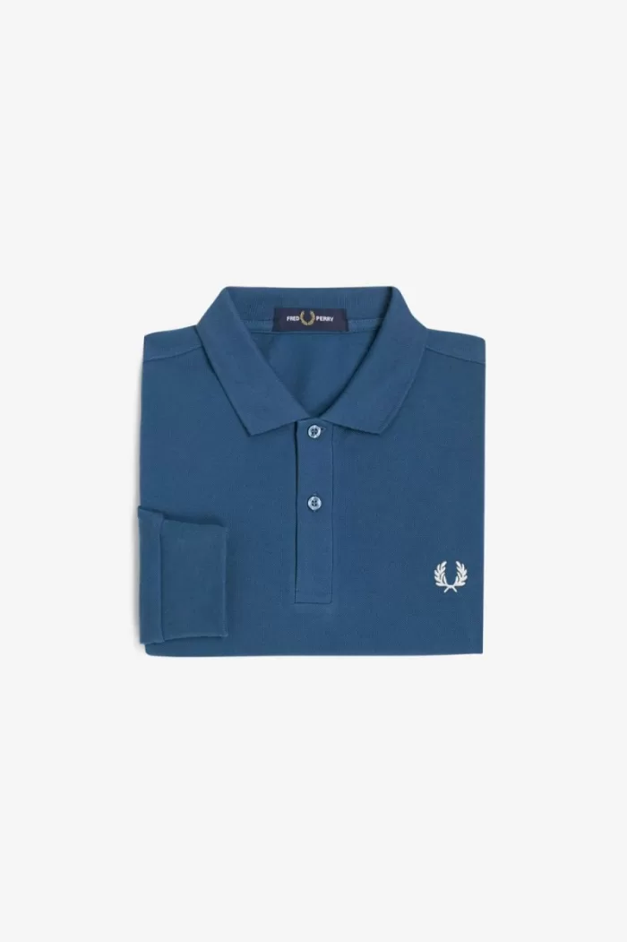 Fred Perry M6006 Men’s Shirt Midnight Blue Light Aqua ZWHSM6403