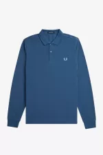 Fred Perry M6006 Men’s Shirt Midnight Blue Light Aqua ZWHSM6403