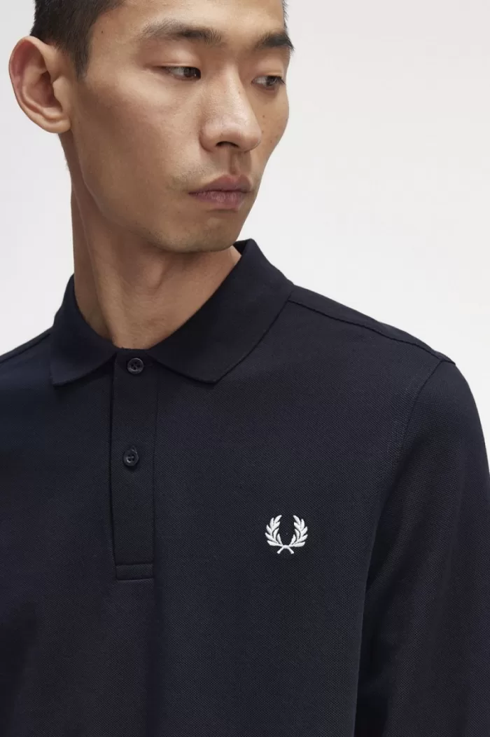 Fred Perry M6006 Men’s Shirt Navy White BHEMK4789