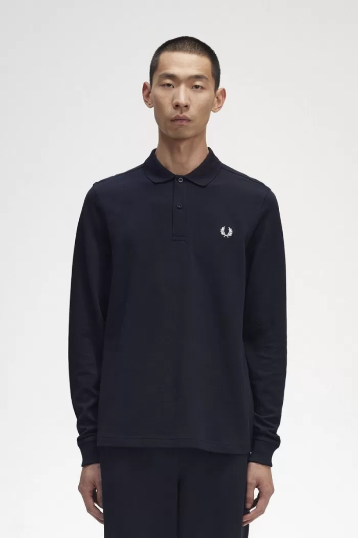 Fred Perry M6006 Men’s Shirt Navy White BHEMK4789