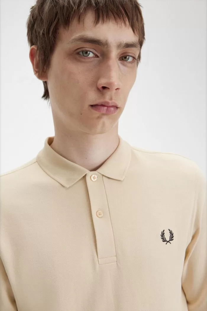 Fred Perry M6006 Men’s Shirt Oatmeal Black YSVTD2569