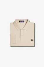 Fred Perry M6006 Men’s Shirt Oatmeal Black YSVTD2569