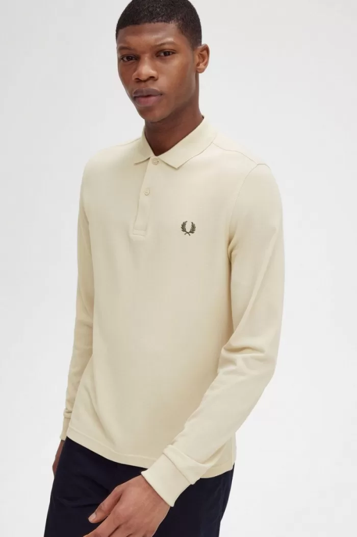 Fred Perry M6006 Men’s Shirt Oatmeal Field Green XSNVF4139