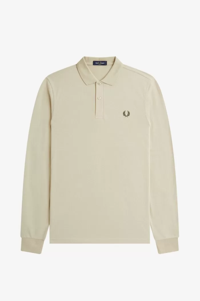 Fred Perry M6006 Men’s Shirt Oatmeal Field Green XSNVF4139