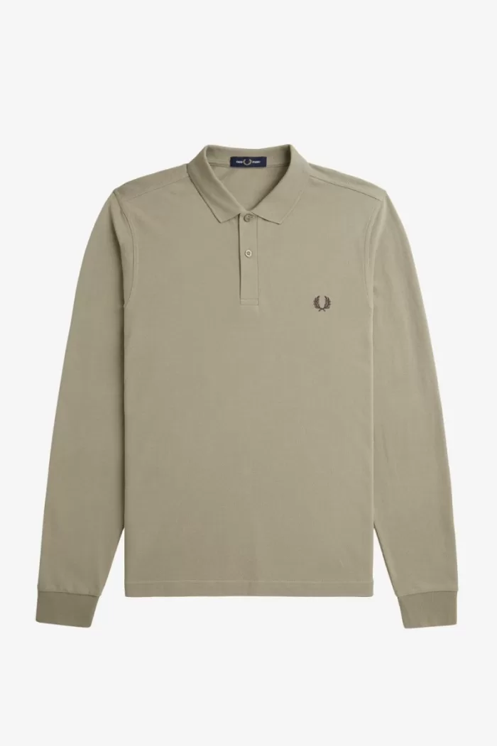 Fred Perry M6006 Men’s Shirt Warm Grey Dark Red FXZLB5849