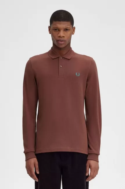 Fred Perry M6006 Men’s Shirt Whisky Brown Deep Mint UDPQW2780