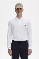 Fred Perry M6006 Men’s Shirt White Navy OUJDH0658