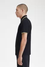 Fred Perry Makati M12 Men’s Polo Shirt Black Champagne CQKFE5601