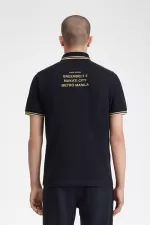 Fred Perry Makati M12 Men’s Polo Shirt Black Champagne CQKFE5601