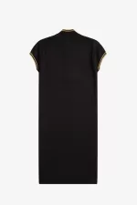 Fred Perry Metallic Knitted Women’s Dress Black QWFSP1394