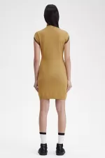 Fred Perry Metallic Knitted Women’s Dress 1964 Gold VZBAW0819