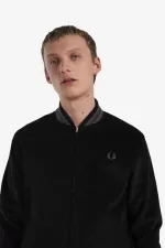 Fred Perry Needlecord Tennis Bomber Men’s Jackets Black RDBGN1509