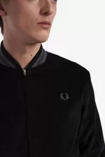 Fred Perry Needlecord Tennis Bomber Men’s Jackets Black RDBGN1509