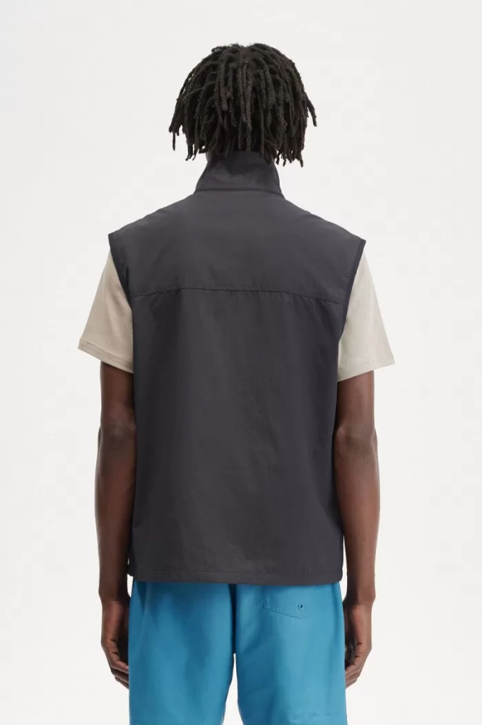 Fred Perry Nylon Men’s Vest Anchor Grey UJWNT1736